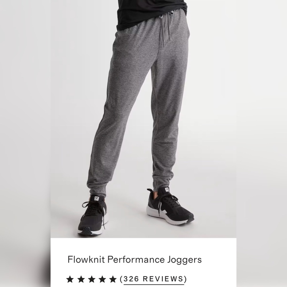 Quince flowknit performance joggers Heather gray